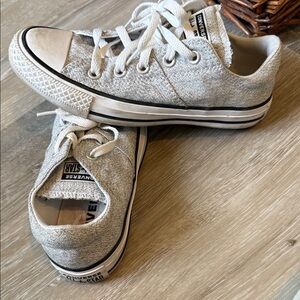Converse Light Gray and White Sneakers
